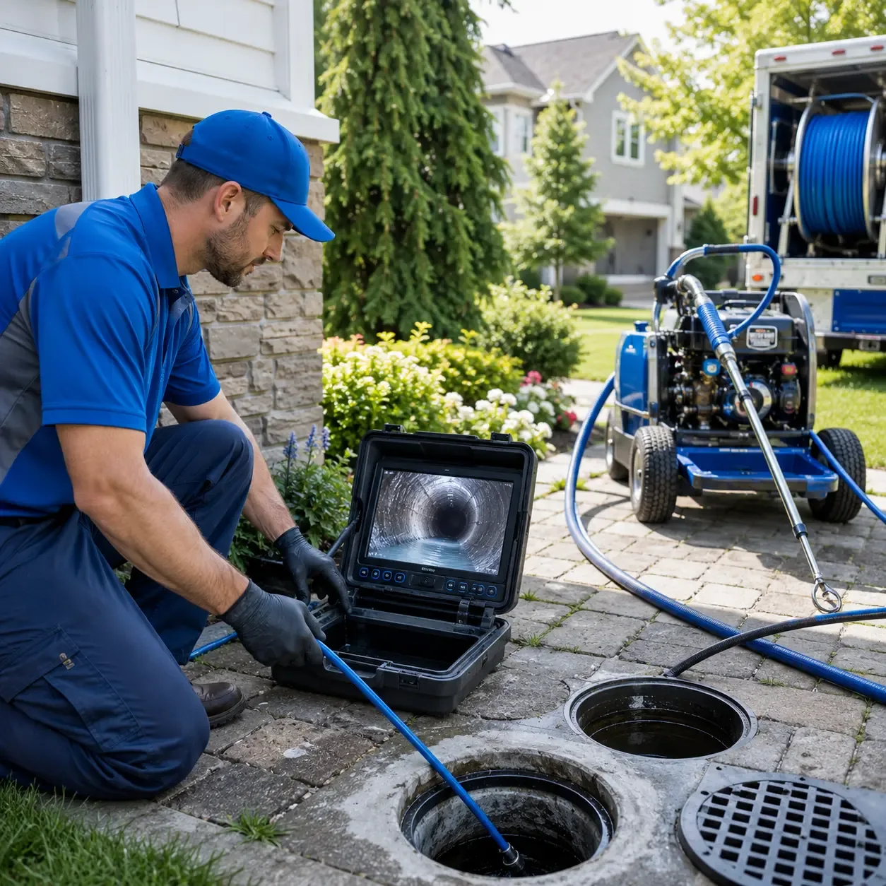 Outdoor drain cleaning professionals serving Spangler, PA